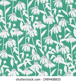 Vector Cosmos flower outline shape illustration motif seamless repeat pattern digital file pattern artwork home decor fashion print textile fabric backdrop