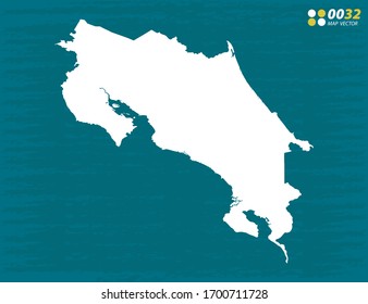 Vektorillustration von Costa Rica Karte auf dunklem Hintergrund.