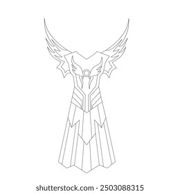 vector costume clothing image with black lines