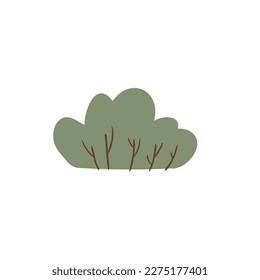 vector cottagecore landscape illustration clipart, house, tree, bunch, clip art, images in flat cartoon style