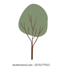 vector cottagecore landscape illustration clipart, house, tree, bunch, clip art, images in flat cartoon style