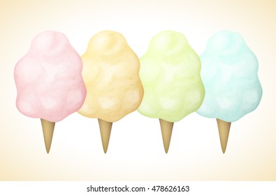 Vector cotton candy collection
