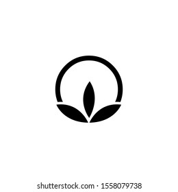 Vector cotton icon on white background