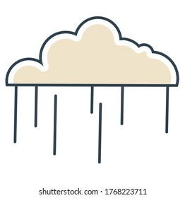 Vector could rain logo illustration