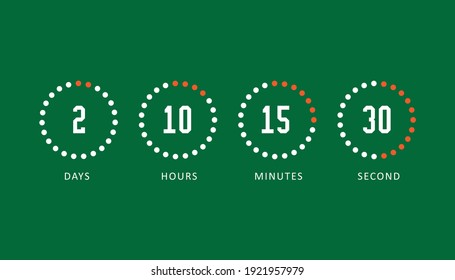 Vector countdown clock counter timer. vector illustration