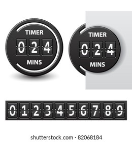 vector countdown round mechanical timer