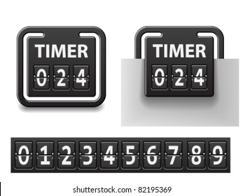 vector countdown square mechanical timer