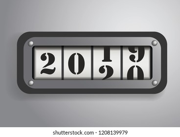 Vector : Counter roll with 2019-2020 concept