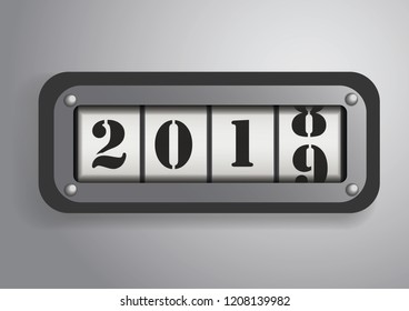 Vector : Counter roll with 2019-2020 concept