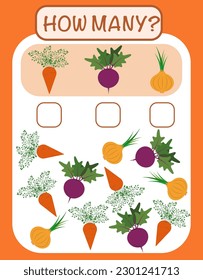 Vector counting game for kids