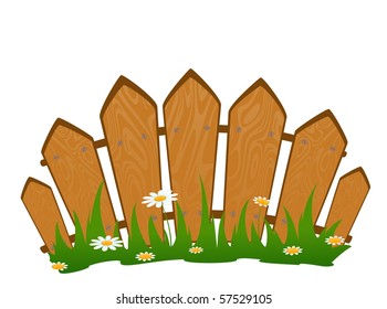 Vector Country Fence