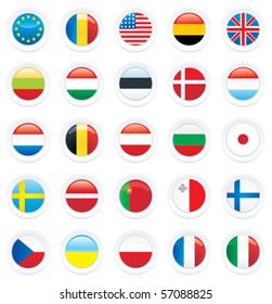 Vector country flag icon set