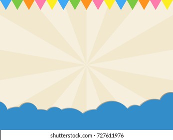 vector country swirling brown and colorful flag background design