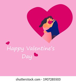 vector couple for valentine's day greeting