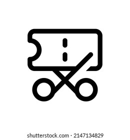 Vector Coupon Icon Outline Black