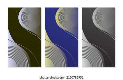 vector cover, abstract background, round line