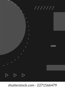 fondo negro abstracto de cobertura vectorial