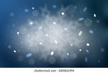Vector cover with beautiful snowflakes. Blurred decorative design in xmas style with snow. New year design for your ad, poster, banner.