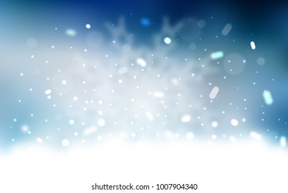 Vector cover with beautiful snowflakes. Blurred decorative design in xmas style with snow. The pattern can be used for year new  websites.