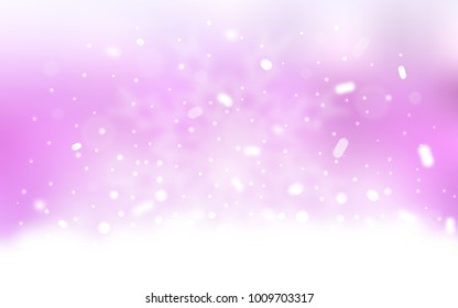 Vector cover with beautiful snowflakes. Blurred decorative design in xmas style with snow. The pattern can be used for new year leaflets.