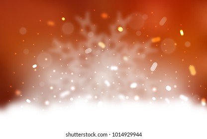 Vector cover with beautiful snowflakes. Blurred decorative design in xmas style with snow. The pattern can be used for new year ad, booklets.