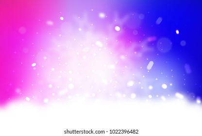 Vector cover with beautiful snowflakes. Blurred decorative design in xmas style with snow. New year design for your ad, poster, banner.
