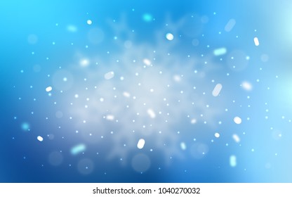 Vector cover with beautiful snowflakes. Blurred decorative design in xmas style with snow. The pattern can be used for year new  websites.