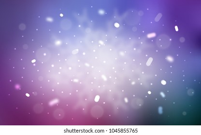 Vector cover with beautiful snowflakes. Blurred decorative design in xmas style with snow. The template can be used as a new year background.
