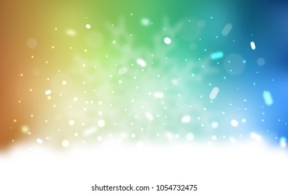 Vector cover with beautiful snowflakes. Blurred decorative design in xmas style with snow. New year design for your ad, poster, banner.