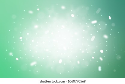 Vector cover with beautiful snowflakes. Blurred decorative design in xmas style with snow. The template can be used as a new year background.