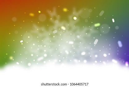 Vector cover with beautiful snowflakes. Blurred decorative design in xmas style with snow. The pattern can be used for new year leaflets.