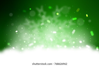 Vector cover with beautiful snowflakes. Blurred decorative design in xmas style with snow. The pattern can be used for new year leaflets.