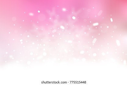 Vector cover with beautiful snowflakes. Blurred decorative design in xmas style with snow. The pattern can be used for new year leaflets.