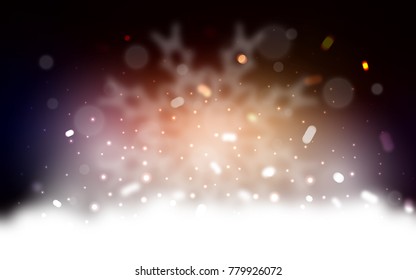 Vector cover with beautiful snowflakes. Blurred decorative design in xmas style with snow. The pattern can be used for year new  websites.