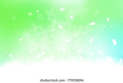 Vector cover with beautiful snowflakes. Blurred decorative design in xmas style with snow. The template can be used as a new year background.
