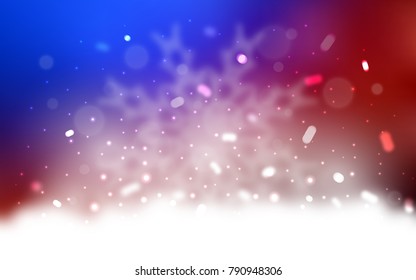 Vector cover with beautiful snowflakes. Blurred decorative design in xmas style with snow. The pattern can be used for new year leaflets.