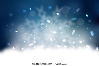 Vector cover with beautiful snowflakes. Blurred decorative design in xmas style with snow. New year design for your business advert.