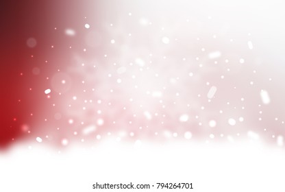 Vector cover with beautiful snowflakes. Blurred decorative design in xmas style with snow. New year design for your ad, poster, banner.