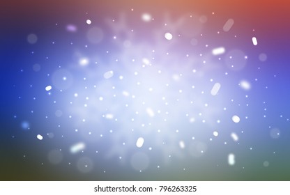 Vector cover with beautiful snowflakes. Blurred decorative design in xmas style with snow. The template can be used as a new year background.