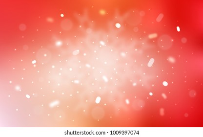 Vector cover with beautiful snowflakes. Decorative shining illustration with snow on abstract template. The template can be used as a new year background.