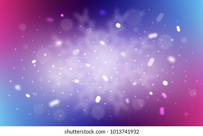Vector cover with beautiful snowflakes. Decorative shining illustration with snow on abstract template. The pattern can be used for year new  websites.