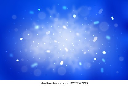 Vector cover with beautiful snowflakes. Decorative shining illustration with snow on abstract template. The template can be used as a new year background.