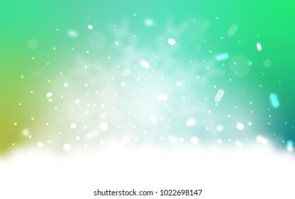 Vector cover with beautiful snowflakes. Decorative shining illustration with snow on abstract template. New year design for your ad, poster, banner.