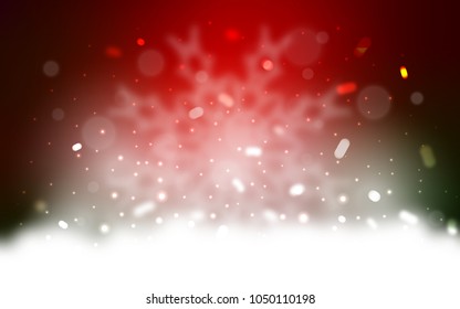 Vector cover with beautiful snowflakes. Decorative shining illustration with snow on abstract template. New year design for your business advert.