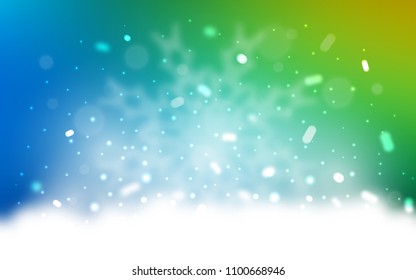Vector cover with beautiful snowflakes. Decorative shining illustration with snow on abstract template. New year design for your business advert.