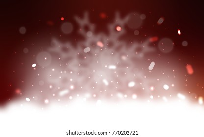 Vector cover with beautiful snowflakes. Decorative shining illustration with snow on abstract template. The pattern can be used for year new  websites.