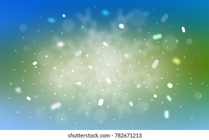 Vector cover with beautiful snowflakes. Decorative shining illustration with snow on abstract template. The pattern can be used for new year ad, booklets.