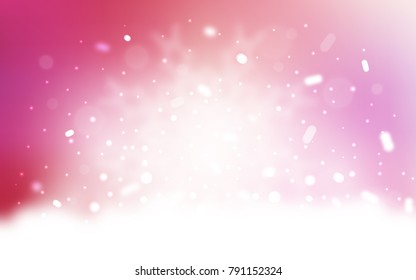 Vector cover with beautiful snowflakes. Decorative shining illustration with snow on abstract template. New year design for your business advert.