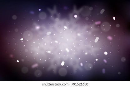 Vector cover with beautiful snowflakes. Decorative shining illustration with snow on abstract template. The pattern can be used for new year leaflets.