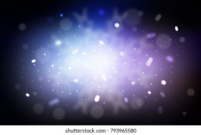 Vector cover with beautiful snowflakes. Decorative shining illustration with snow on abstract template. New year design for your ad, poster, banner.